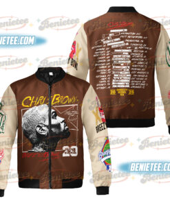 Breezy Bowl XX Bomber Jacket, Chris Brown Breezy Bowl XX Tour Jacket, Chris Brown Shirt, Chris Brown Fan Gift, Chris Brown Merch, Album Shirt