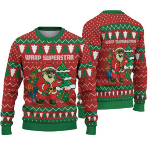 Funny Santa Ugly Christmas Sweater, Music Lover Holiday Pullover, Party Santa Xmas Sweatshirt For Men Women