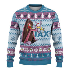 Alternative view of Funny Jax Sweatshirt, The Amazing Digital Circus Jax Ugly Christmas Sweater