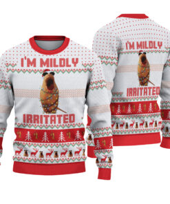 I'm Mildly Irritated Ugly Christmas Sweatshirt, Vintage Marcus The Worm Xmas Sweatshirt, Funny Meme Shirt