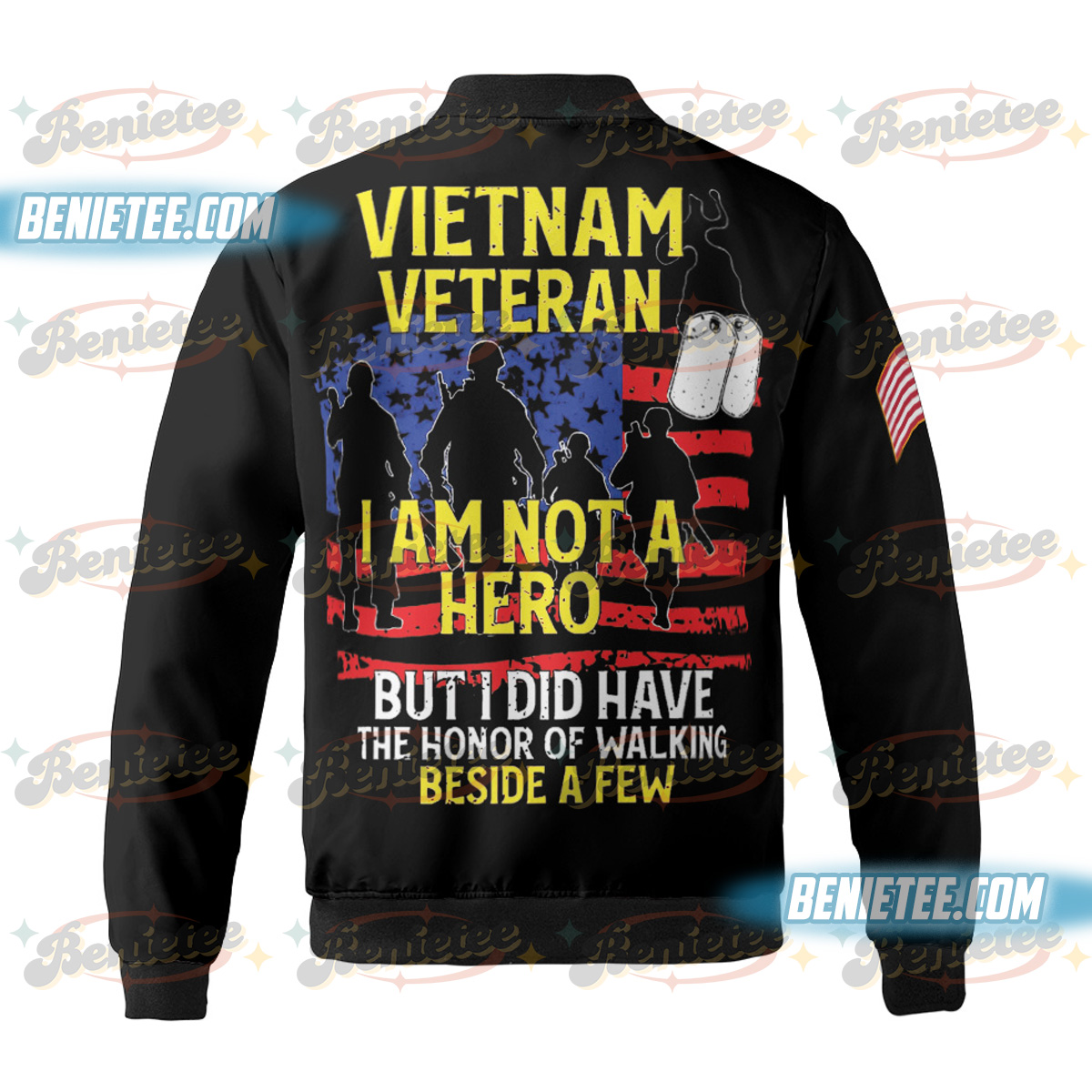 U.S Veterans Day (Vietnam War) Bomber Jacker - Image 3
