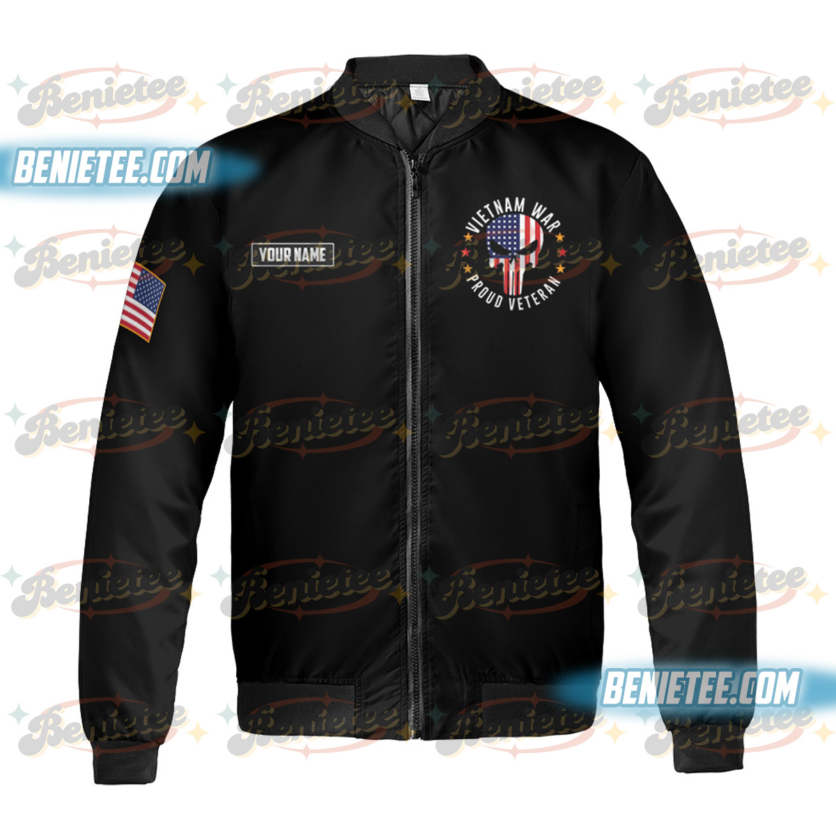 U.S Veterans Day (Vietnam War) Bomber Jacker - Image 2