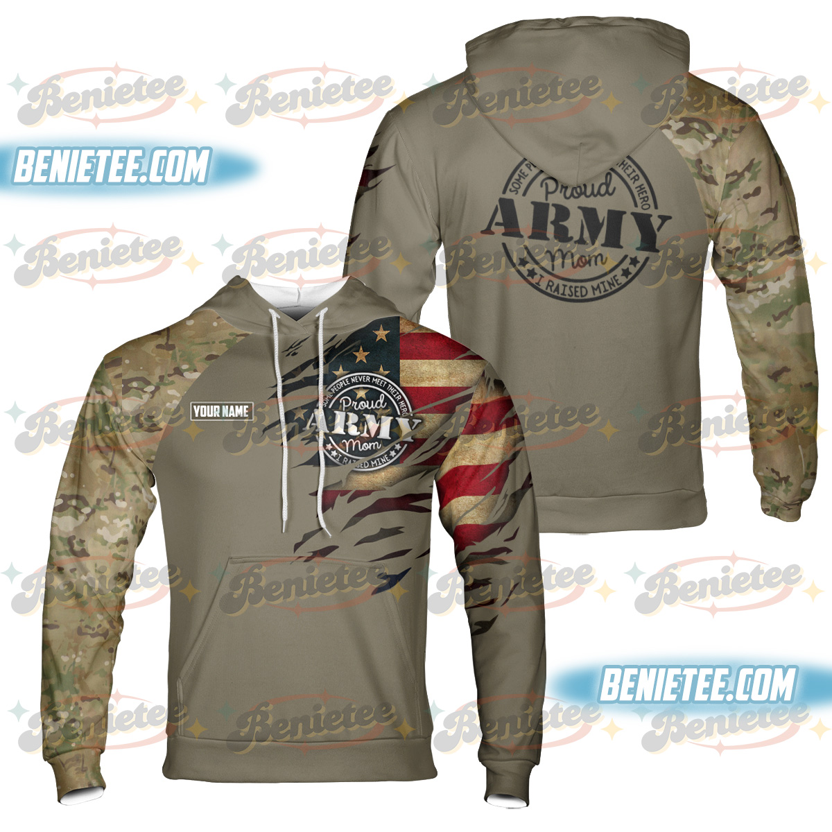 Proud Army Mom (U.S Army) Hoodie 3D