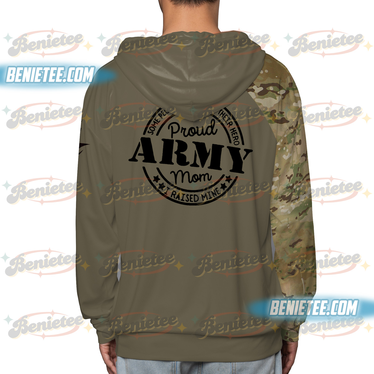 Proud Army Mom (U.S Army) Hoodie 3D - Image 3