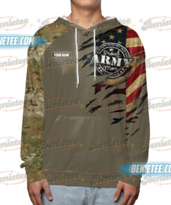 Alternative view of Proud Army Mom (U.S Army) Hoodie 3D