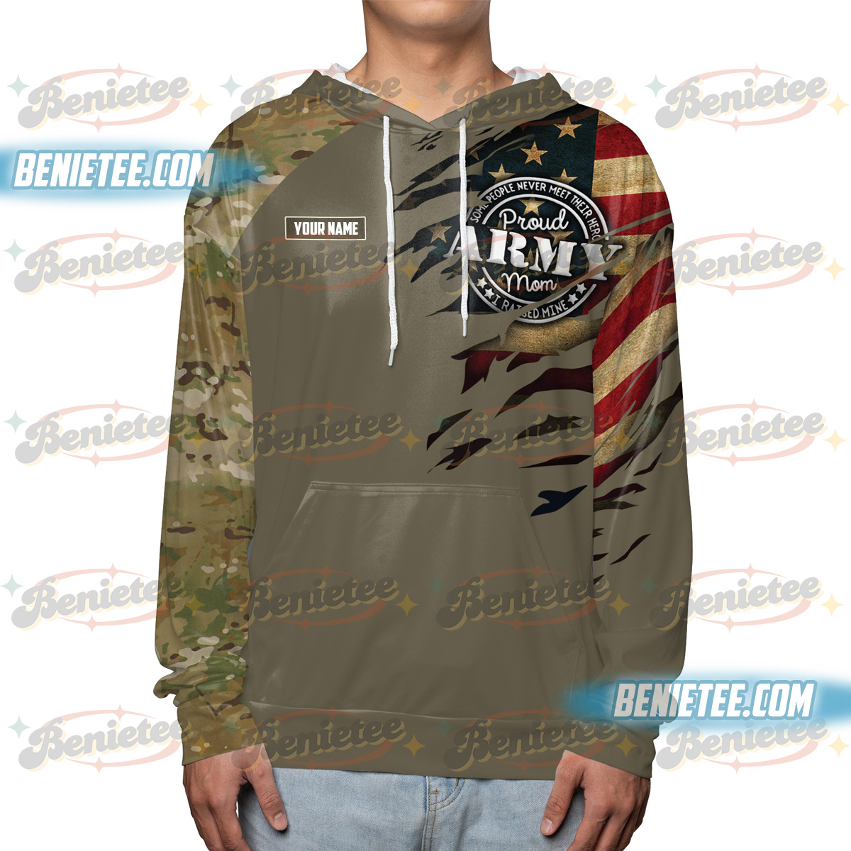 Proud Army Mom (U.S Army) Hoodie 3D - Image 2