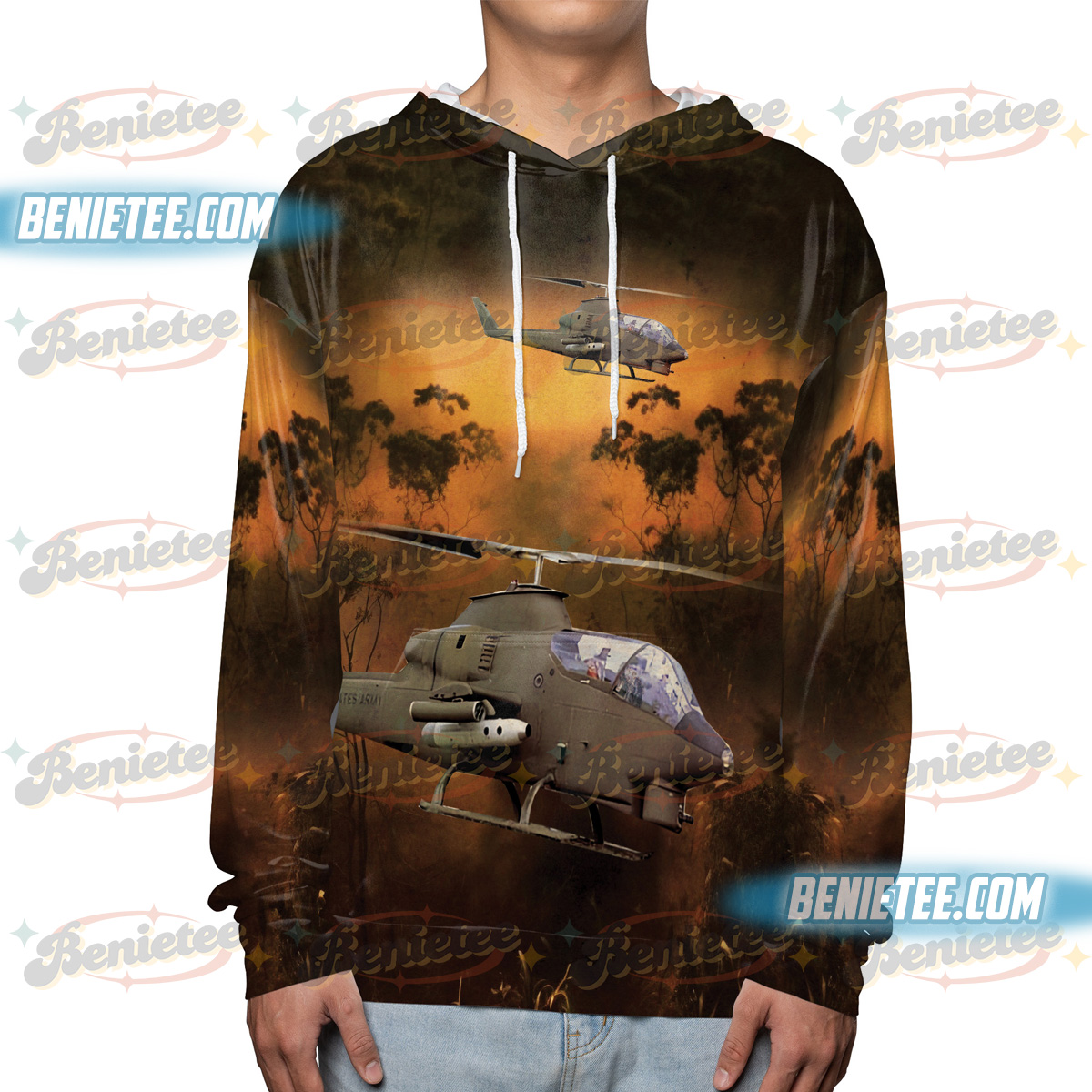 U.S Army Bell AH-1 Cobra Hoodie 3D - Image 2