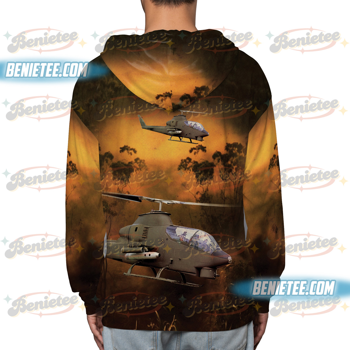 U.S Army Bell AH-1 Cobra Hoodie 3D - Image 3