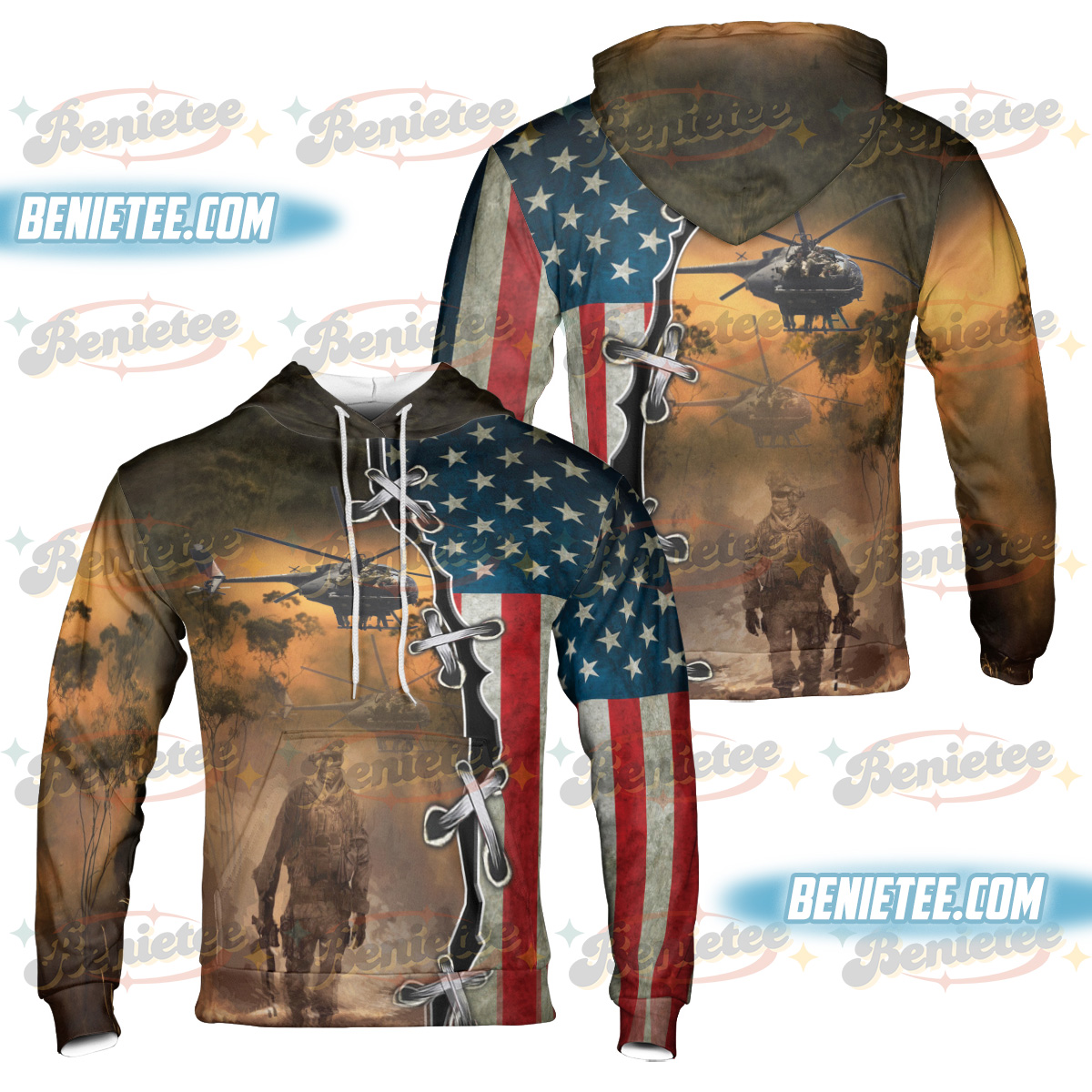 U.S. Army MD Helicopters MH-6 Little Bird Hoodie 3D