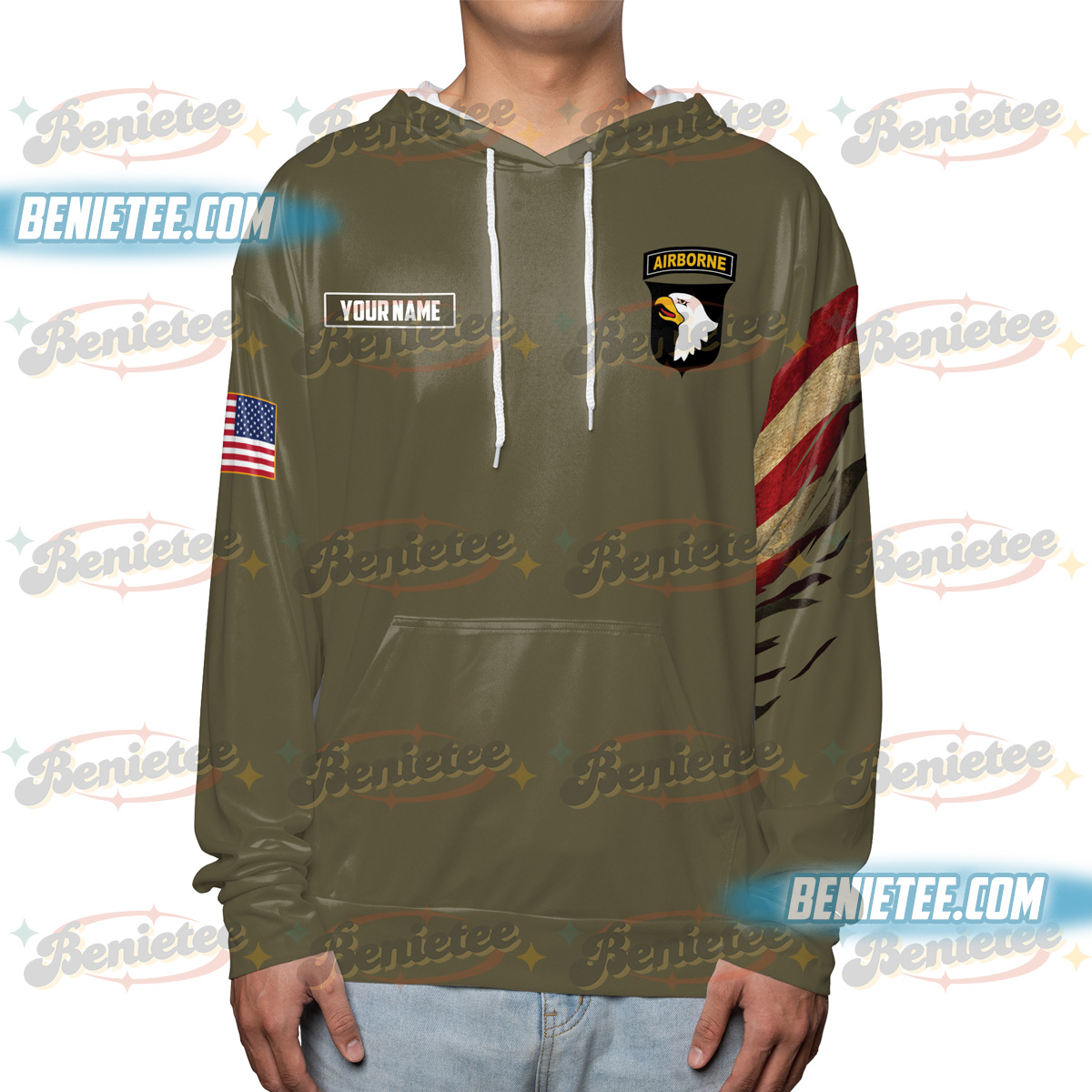 U.S. Army 101st Airborne Division Hoodie 3D - Image 2
