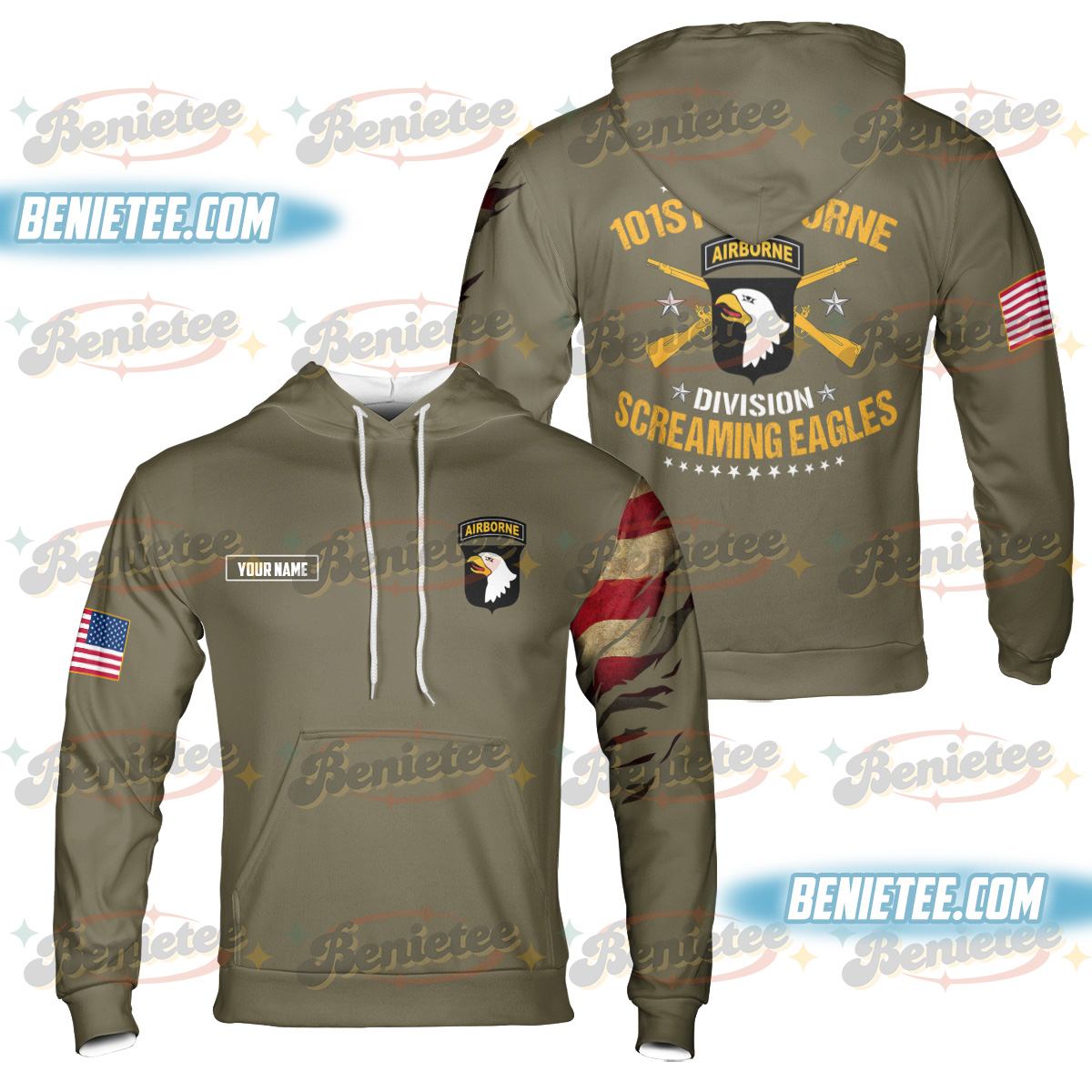 U.S. Army 101st Airborne Division Hoodie 3D