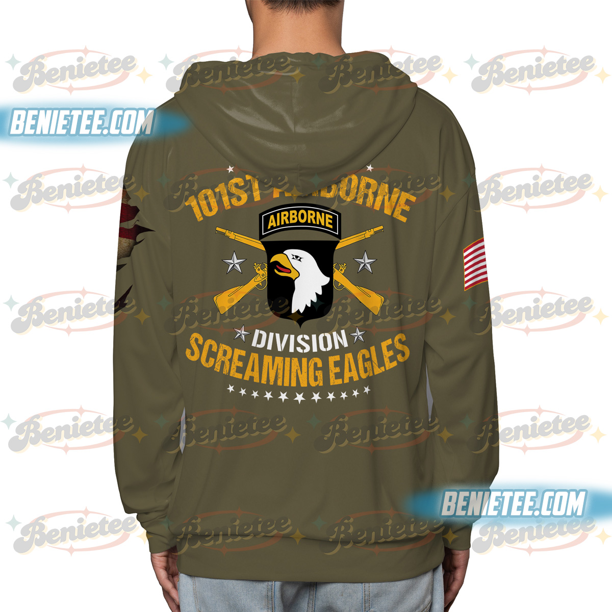 U.S. Army 101st Airborne Division Hoodie 3D - Image 3