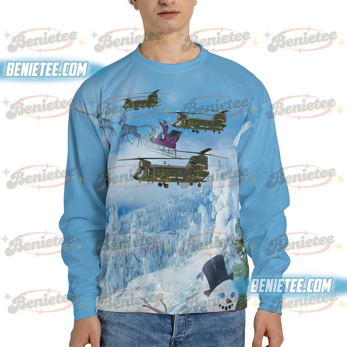 U.S. Army CH-47 Chinook UGLY Sweatshirt - Image 2