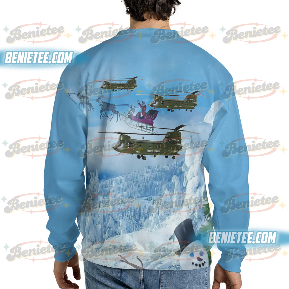 U.S. Army CH-47 Chinook UGLY Sweatshirt - Image 3