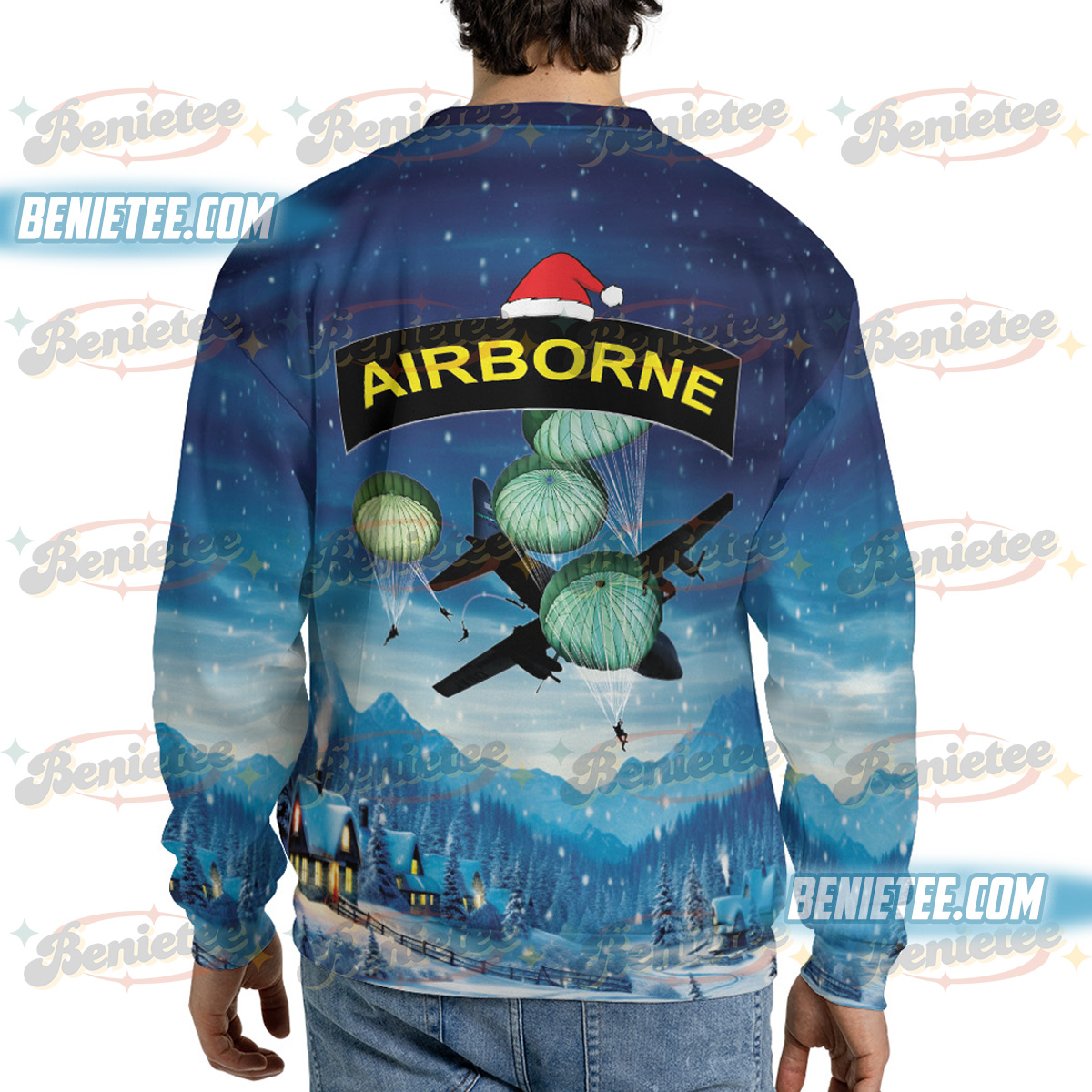 U.S. Army Airborne Paratrooper UGLY Sweatshirt - Image 2