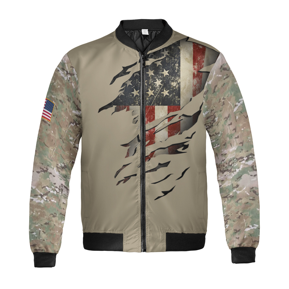 U.S Veterans Day (U.S. Army) Bomber Jacker - Image 2