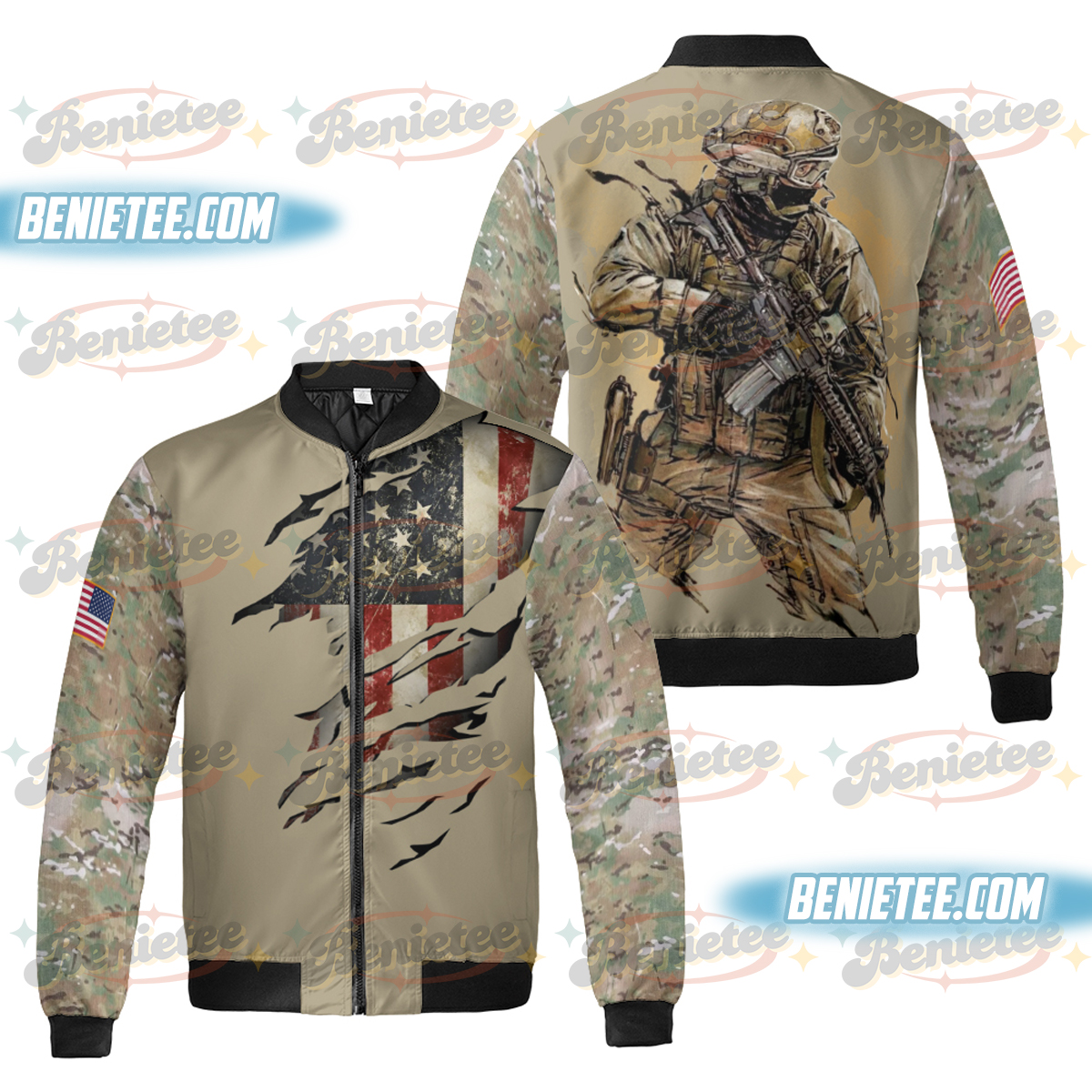 Memorial Day Bomber Jacker, Land of the brave Shirt, Patriotic American Flag Shirt, Army Shirt, Heart Memorial Day Shirt