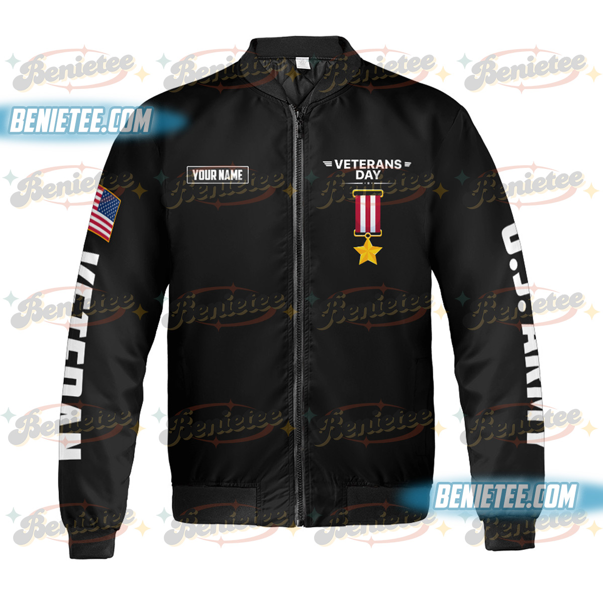 U.S Veterans Day (U.S. Army) Bomber Jacker - Image 2