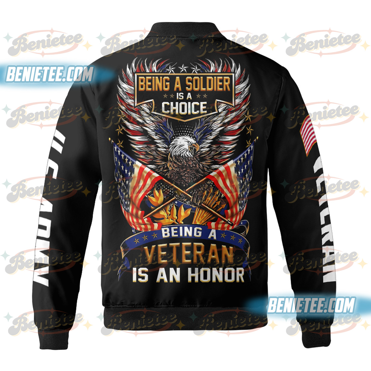 U.S Veterans Day (U.S. Army) Bomber Jacker - Image 3