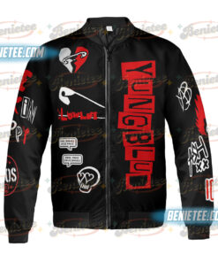Alternative view of Yungblud Bomber Jacker,  Yungblud 2025 Tour Shirt, Yungblud Concert Jacker, Official Yungblud Bomber