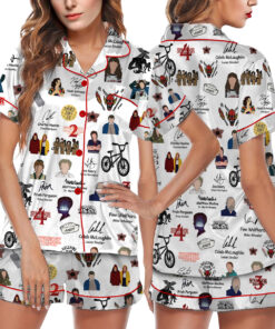 Vinntage Strannger Things Characters All Team Pajamas Set Short