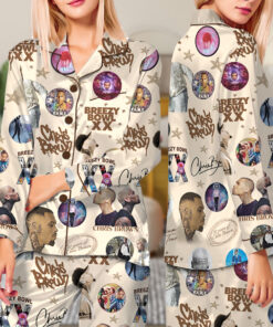 Chris Brown Tour Breezy Bowl XX Pajamas Set Long