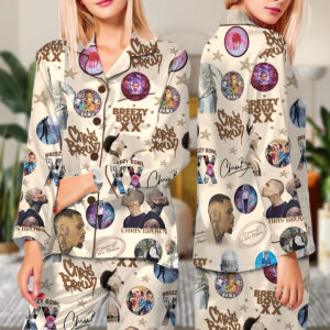 Chris Brown Tour Breezy Bowl XX Pajamas Set Long