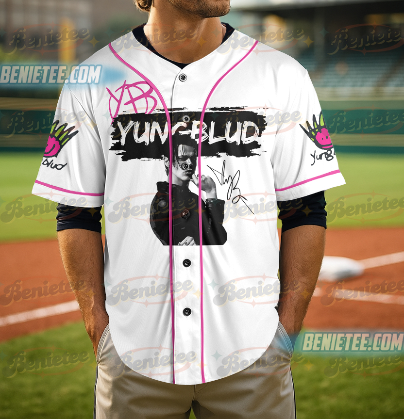 Vintage Band Baseball Jersey, Alt Rock Shirt, Grunge Aesthetic Shirt, Yung blud Merch Jersey - Image 4