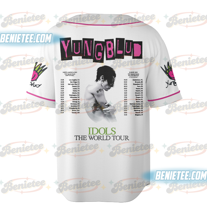 Vintage Band Baseball Jersey, Alt Rock Shirt, Grunge Aesthetic Shirt, Yung blud Merch Jersey - Image 3