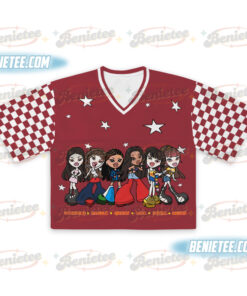 Alternative view of KATSEYE "KATZ" Football Jersey Croptop, Katseye Gnarly Jersey