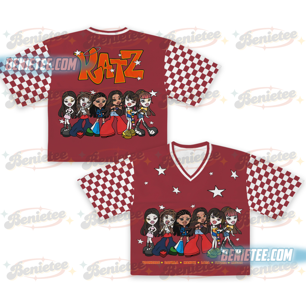 KATSEYE "KATZ" Football Jersey Croptop, Katseye Gnarly Jersey