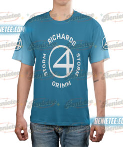 Alternative view of Vintage Fantastic Four First Steps Shirt 3D, Fantastic 4 Marvel Comic Tee 3D