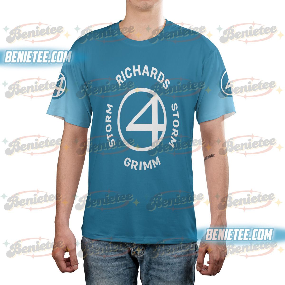 Vintage Fantastic Four First Steps Shirt 3D, Fantastic 4 Marvel Comic Tee 3D - Image 2