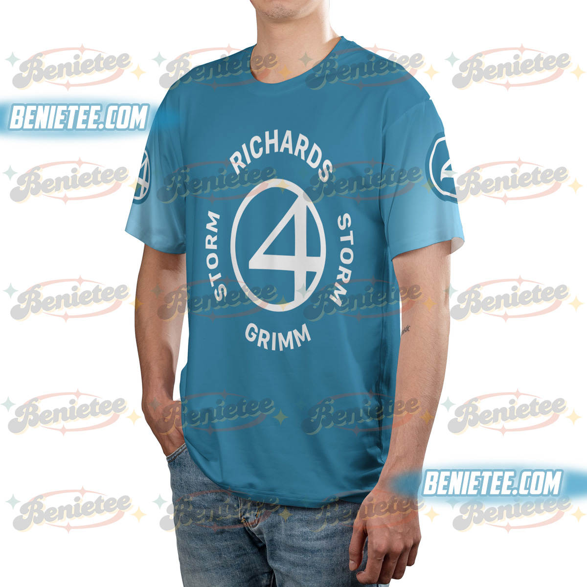 Vintage Fantastic Four First Steps Shirt 3D, Fantastic 4 Marvel Comic Tee 3D - Image 3