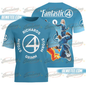 Vintage Fantastic Four First Steps Shirt 3D, Fantastic 4 Marvel Comic Tee 3D