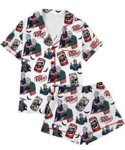 Alternative view of Drink Dr Pepper Set Short, Good for Halloween Pajamas Set, Scary Movie Shirt, Funny Halloween Shirt