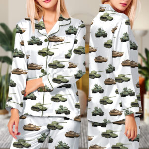 Sherman Tank WW2 T-Shirt for Military Fans, Funny Army Pajamas Set Long