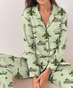 Dassault Rafale Illustration Pajamas Set Long: Aviation Enthusiast