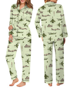 Alternative view of Dassault Rafale Illustration Pajamas Set Long: Aviation Enthusiast