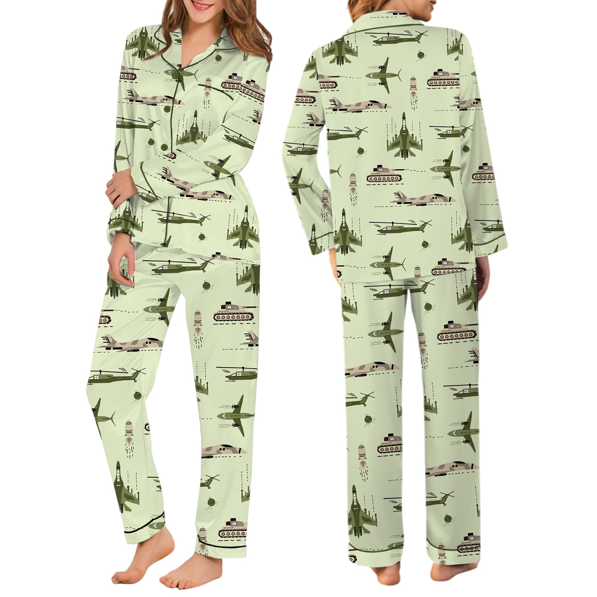 Dassault Rafale Illustration Pajamas Set Long: Aviation Enthusiast - Image 2