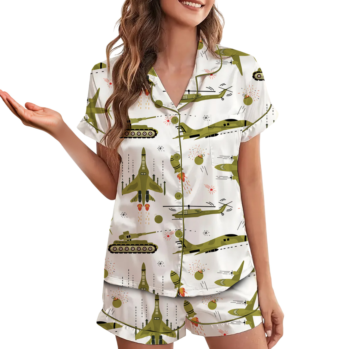 Funny Aviation Pajamas Set Short, Things I Do In My Spare Time Pajamas, Funny Airplane Shirt, Funny Pilot Shirt