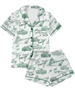 Alternative view of Military Wife, Military Mom, Military Girlfriend Pajamas Set Short, Veteran's Day, Military Appreciation, Gift for Her, Deployment, Boot Camp