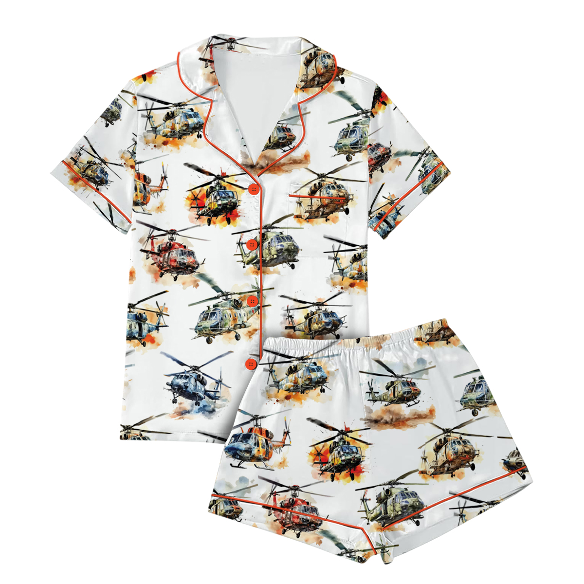 US Army Hughes OH-6 Cayuse Pajamas Set Short - Image 4