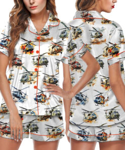 Alternative view of US Army Hughes OH-6 Cayuse Pajamas Set Short