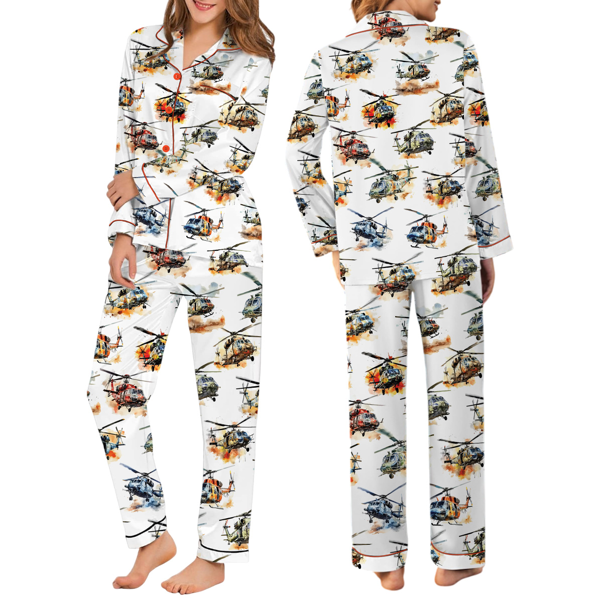 US Army Hughes OH-6 Cayuse Pajamas Set Long - Image 2