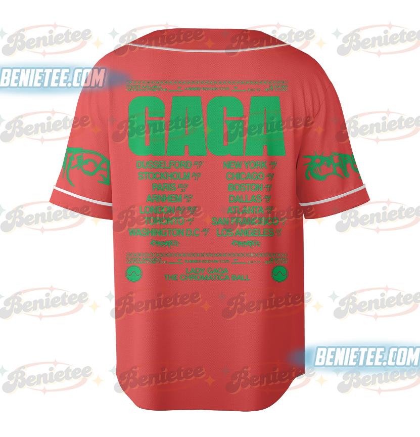 Mayhem Tour 2025 Baseball Jersey, Lady Gaga Concert Jersey - Image 4