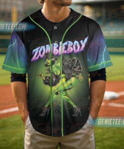 Alternative view of Zombie Boy Unisex Barnard Jersey, Lady Gaga Monsters Never Die Tee Baseball Jersey