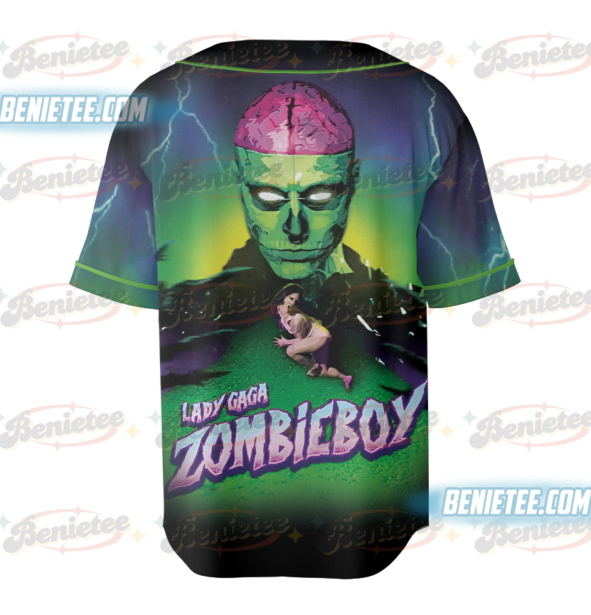 Zombie Boy Unisex Barnard Jersey, Lady Gaga Monsters Never Die Tee Baseball Jersey - Image 4
