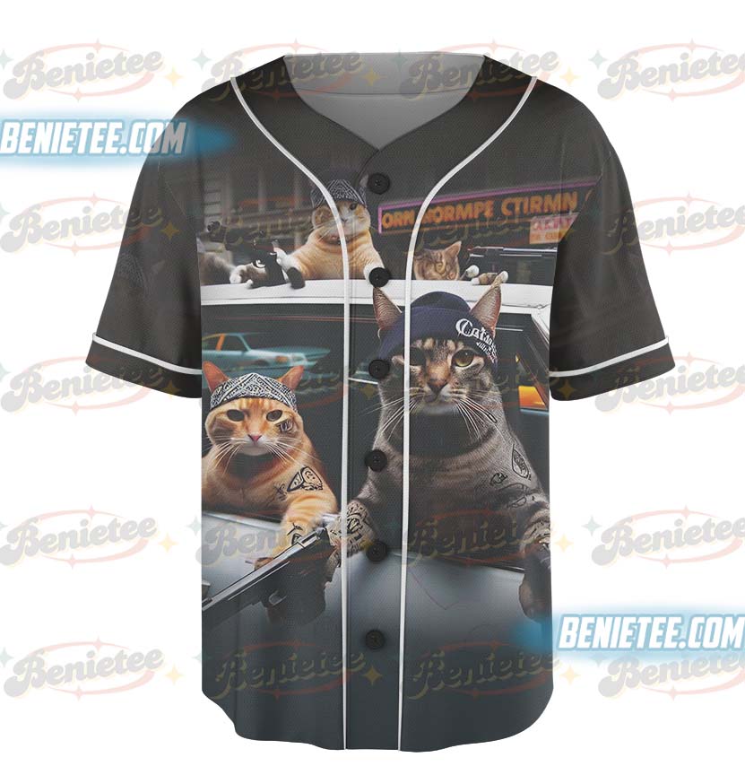 Cat Lovers Gift, Cute Cat Baseball Jersey, Funny Animal Shirt, Funny Car Jersey - Image 3