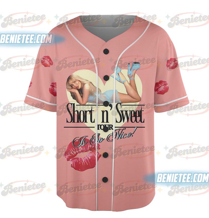 Sabrina Carpenter Short N Sweet Tour 2025 Baseball Jersey - Image 3